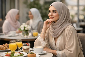 Abaya für Brunch-Besuche stilvoll kombinieren