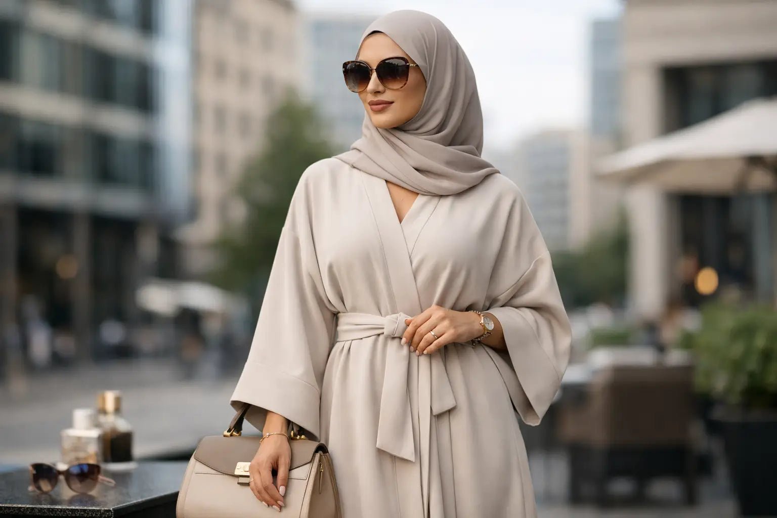 Abaya mit Gürtel stilvoll kombinieren