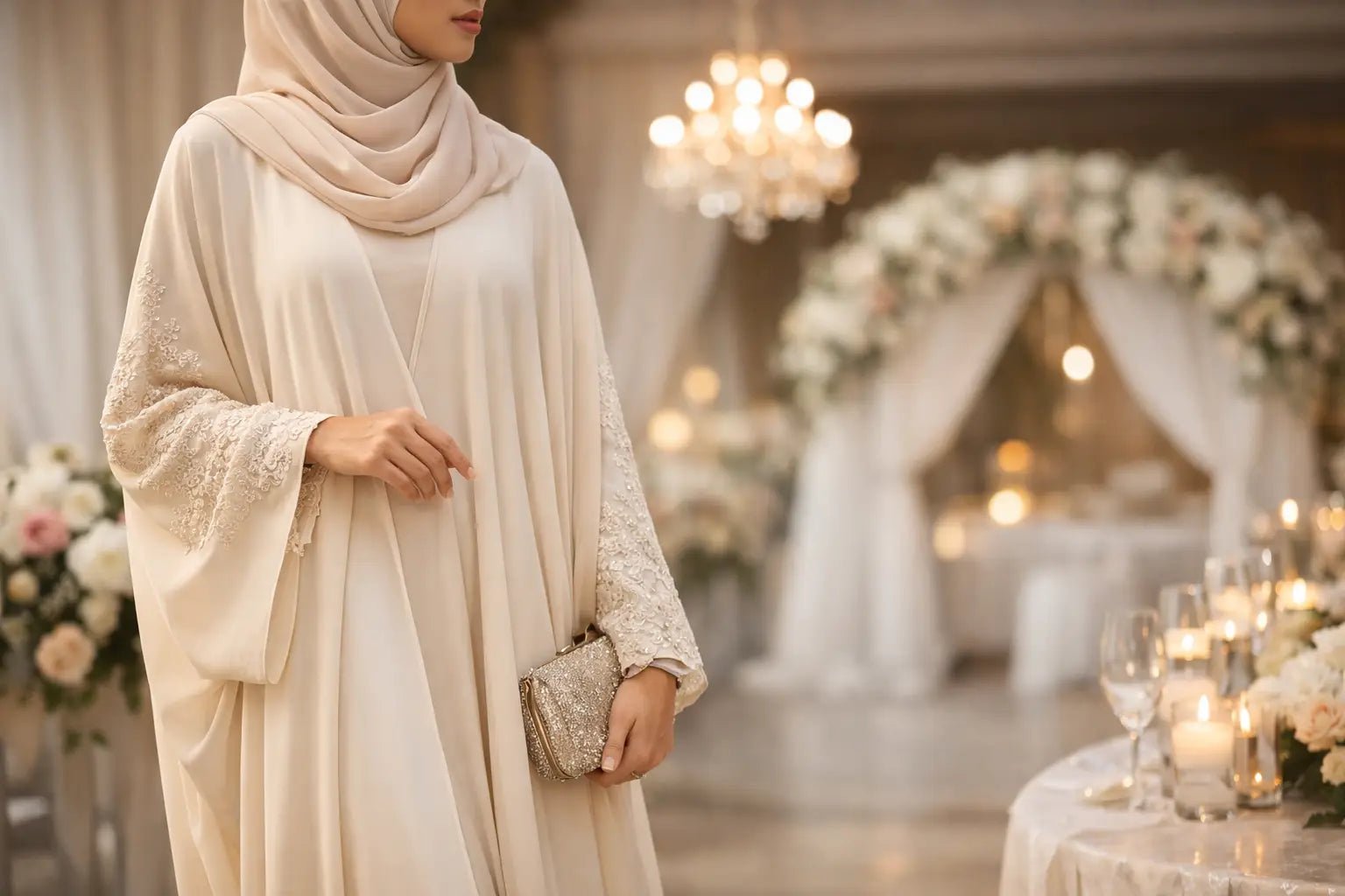 Elegante Abaya für Hochzeit stilvoll wählen