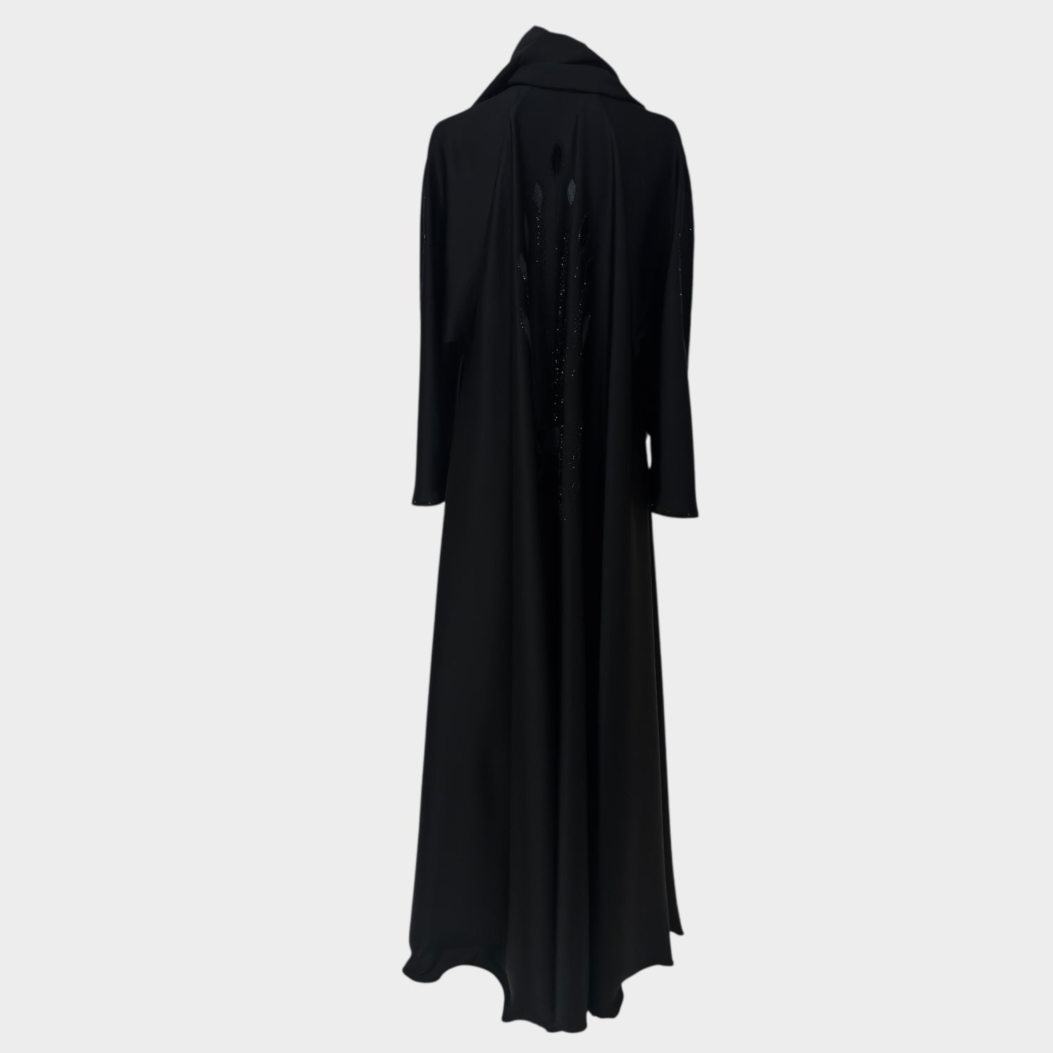 Elegante Abaya in Schwarz mit filigraner Stickerei - Abaya Couture