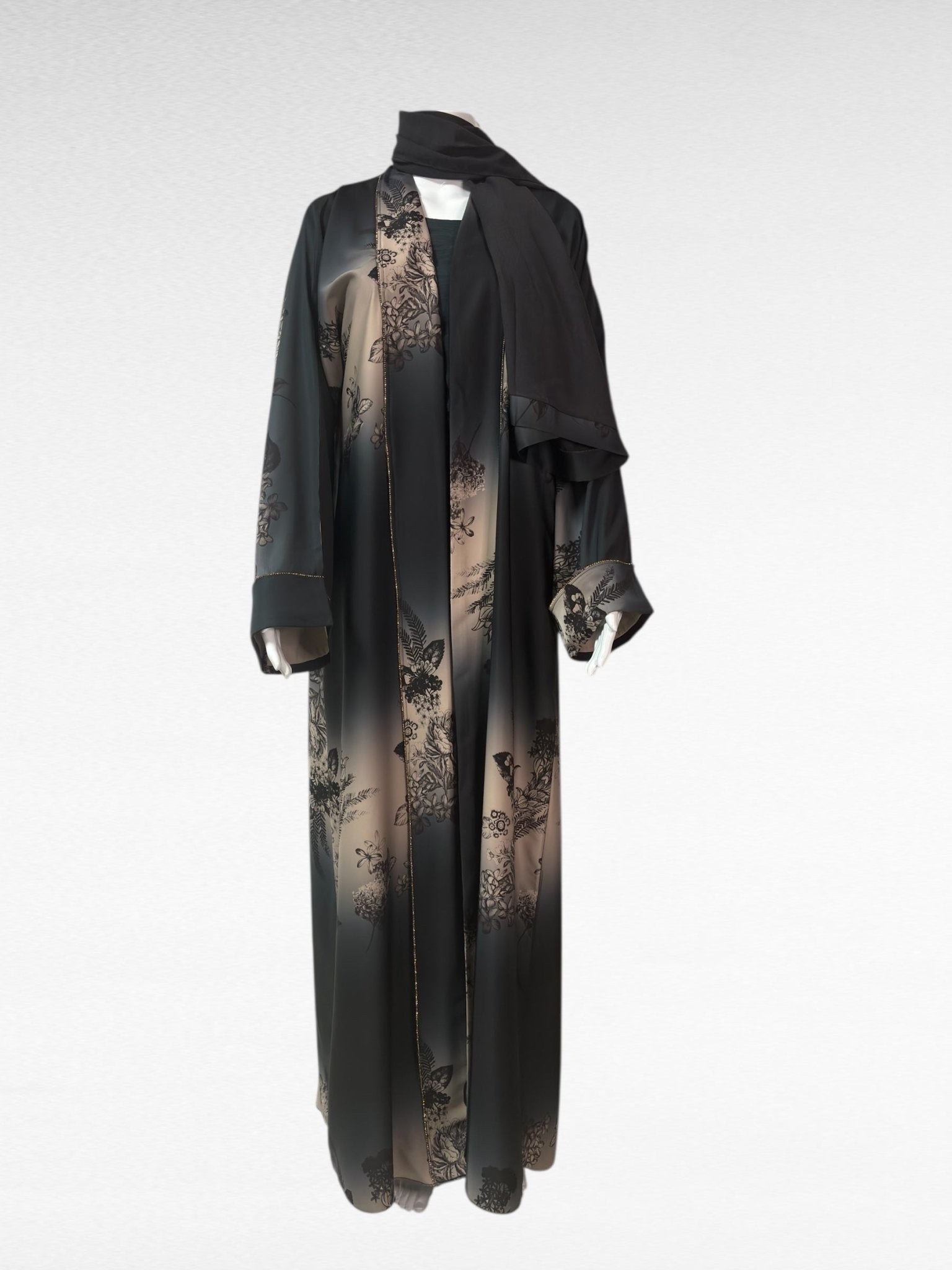 Elegante Abaya mit floralem Design - Abaya Couture