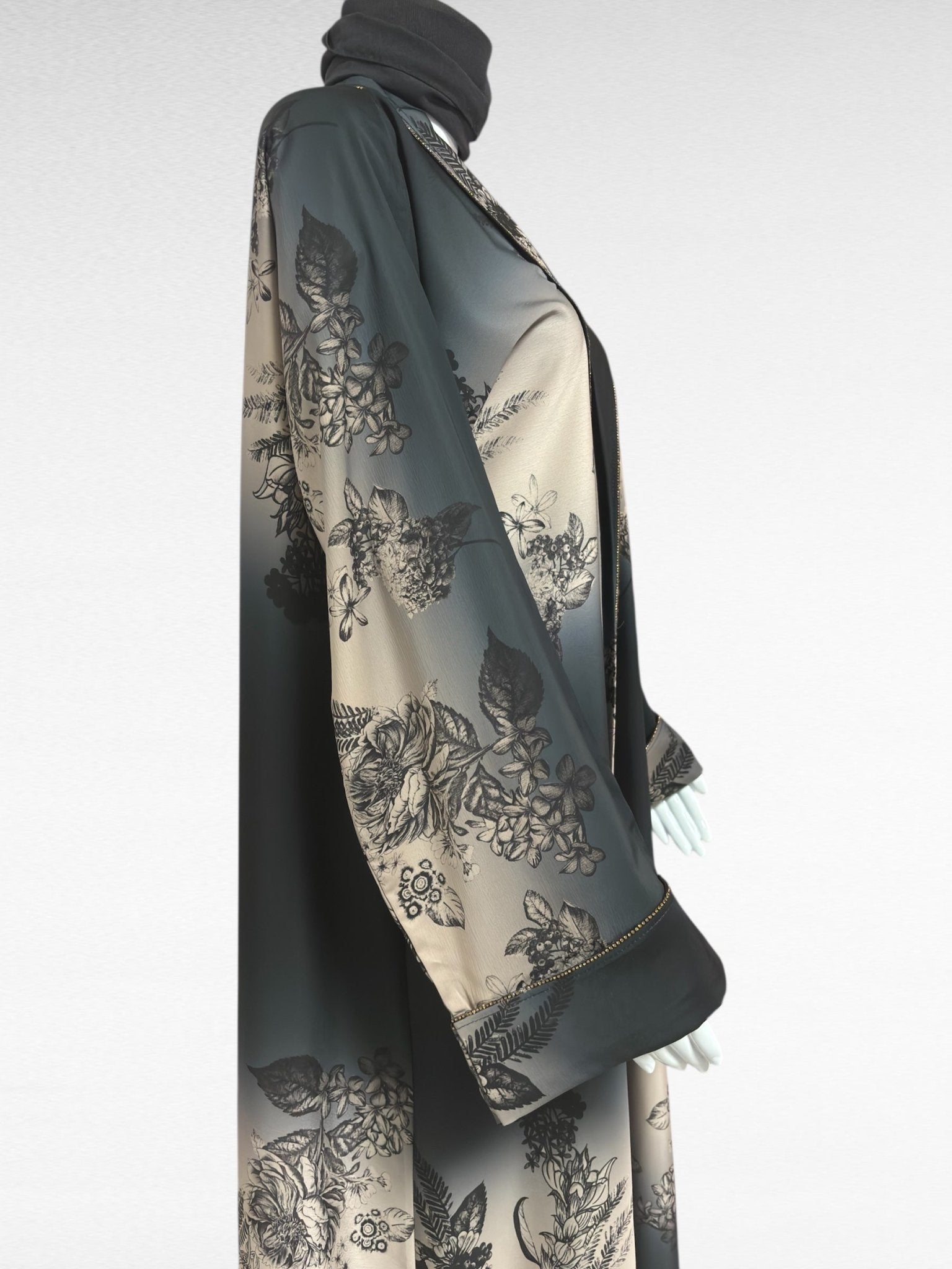 Elegante Abaya mit floralem Design - Abaya Couture