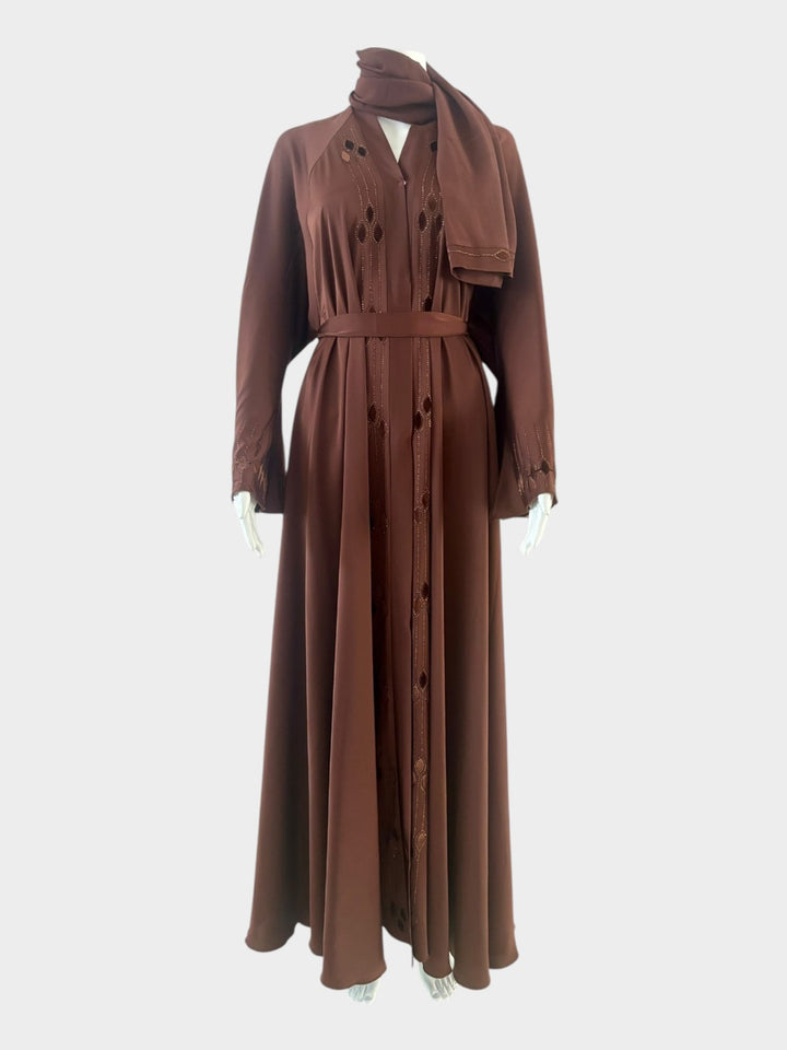 Elegante Abaya mit zartem Stickdesign - Abaya Couture