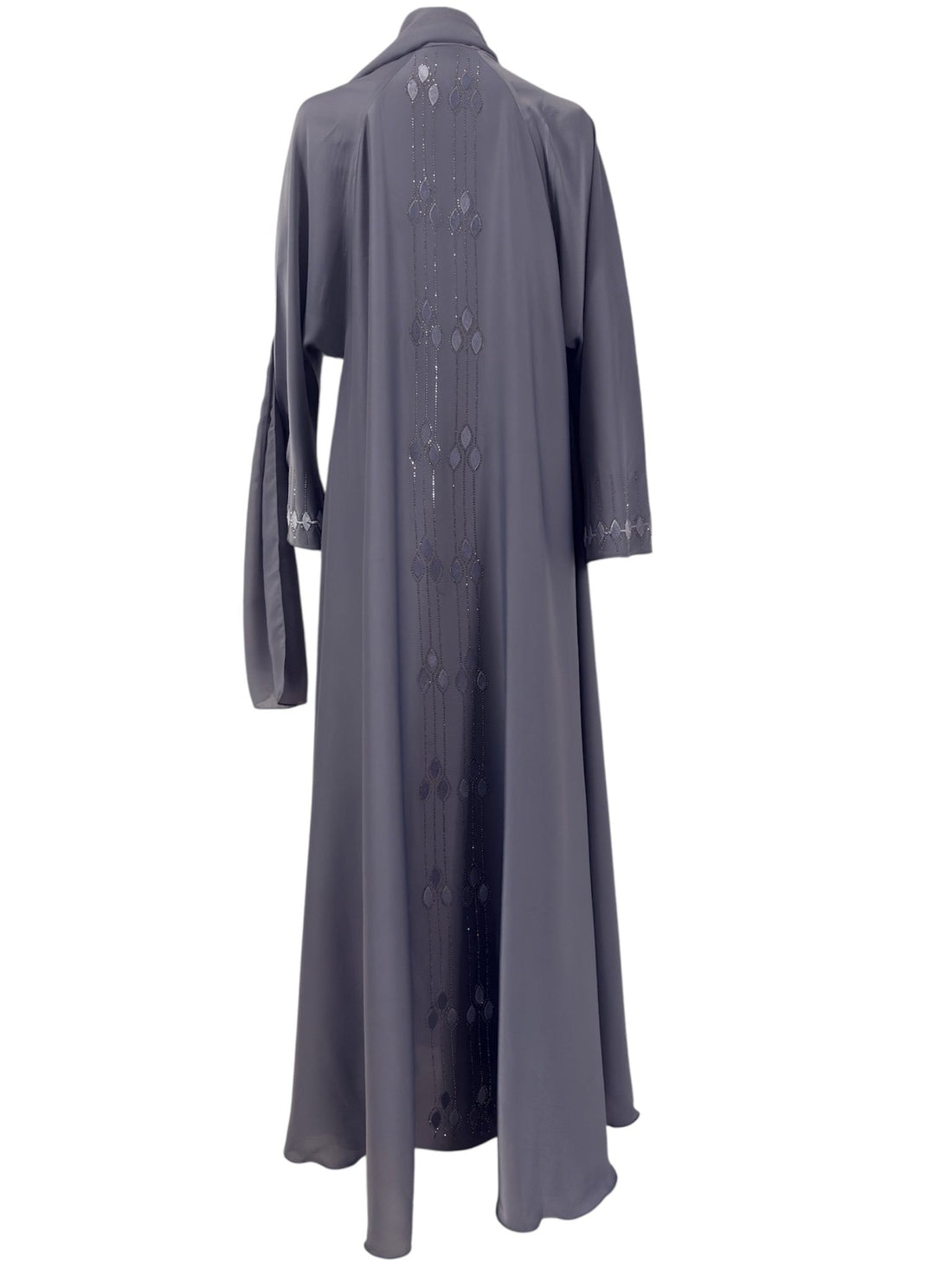 Elegante graue Abaya mit filigranen Details - Abaya Couture