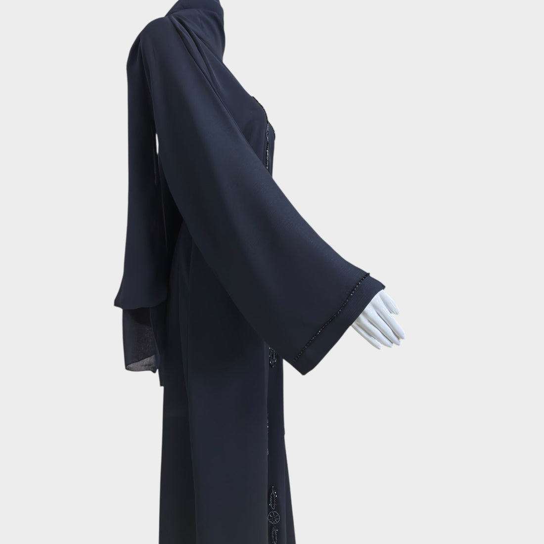 Elegante Marine - Abaya mit Perlenapplikationen - Abaya Couture